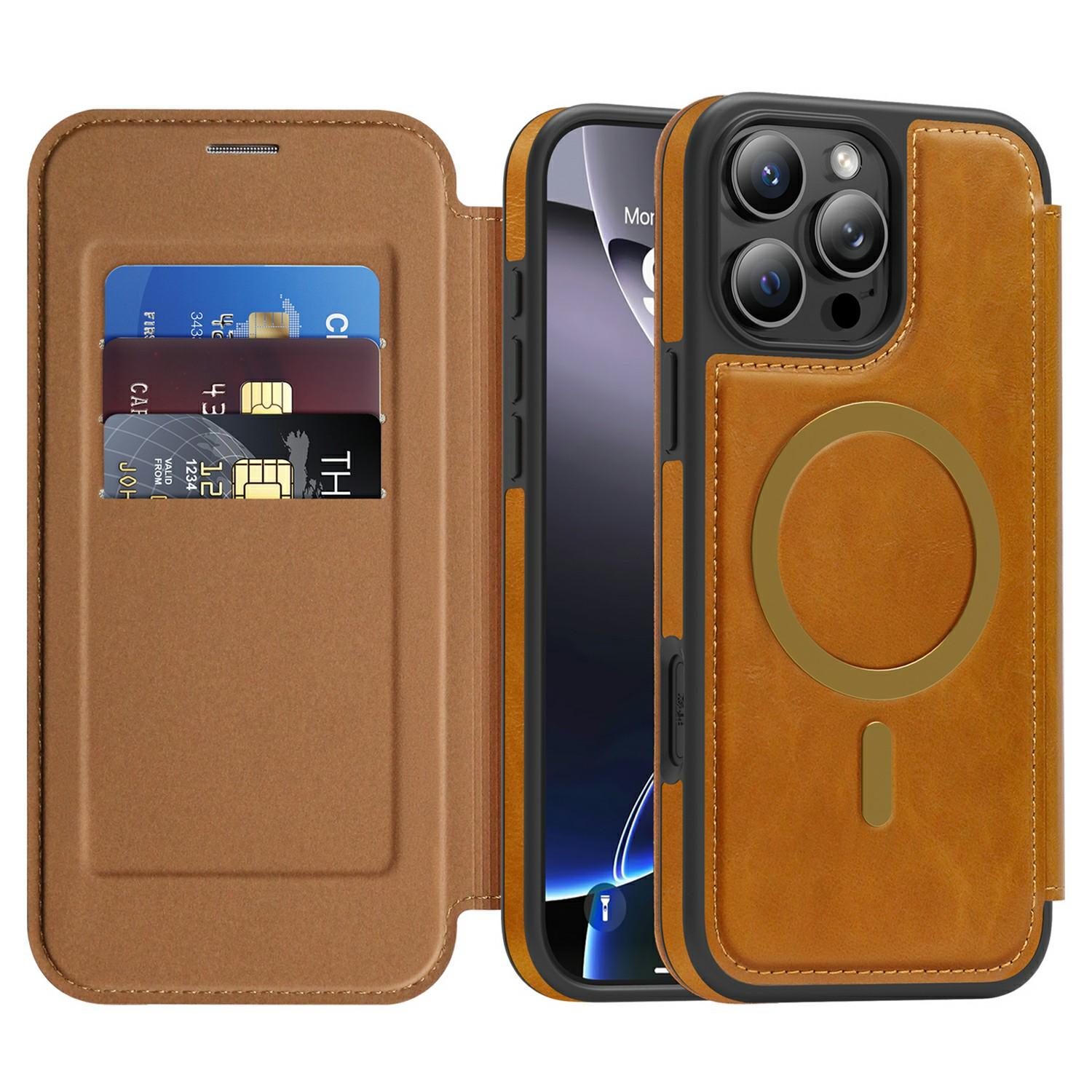 For iPhone 16 Pro Leather Case Compatible with MagSafe RFID Blocking Card Holder Phone Cover Dark Purple
For iPhone 16 Pro Leather Case Compatible with MagSafe RFID Blocking Card Holder Phone Cover Dark Purple