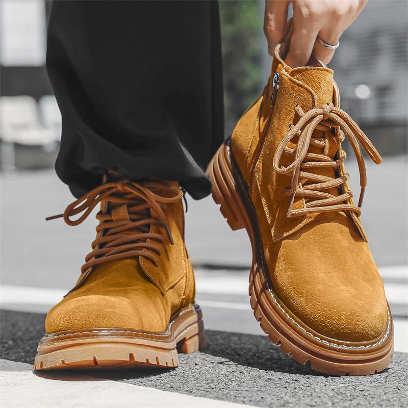 Martin boots men s British mid-top side zipper tooling shoes trend autumn and winter pigskin rhubarb boots 2052-J 38 абрикосовый
Martin boots men s British mid-top side zipper tooling shoes trend autumn and winter pigskin rhubarb boots 2052-J 38 абрикосовый