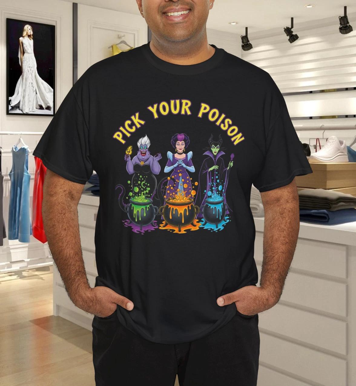 Halloween Pick Your Poison Villains Cotton Unisex T-Shirt S
Halloween Pick Your Poison Villains Cotton Unisex T-Shirt S