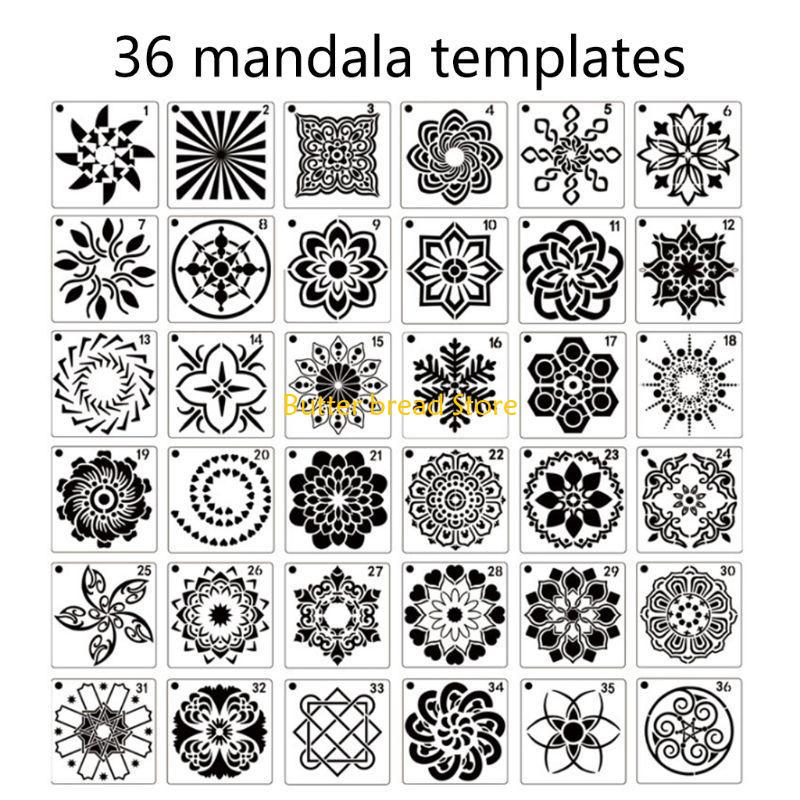 W89C Reusable Template Mandala Painting Stencils on Wall Canvas Metal 36/56 Pack
W89C Reusable Template Mandala Painting Stencils on Wall Canvas Metal 36/56 Pack
