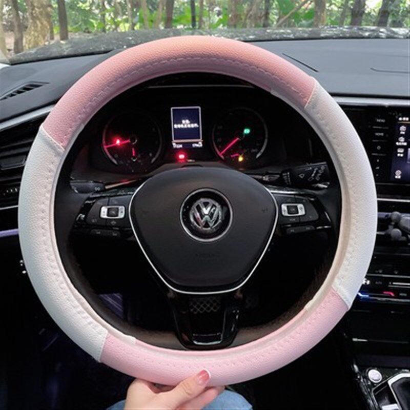2023 New Summer Goddess Style Car Steering Wheel Cover, Cute I-Decorated, All-Season Universal Leather Anti-Slip Handlebar Cover Pink and White Leather Without Cartoon
2023 New Summer Goddess Style Car Steering Wheel Cover, Cute I-Decorated, All-Season Universal Leather Anti-Slip Handlebar Cover Pink and White Leather Without Cartoon