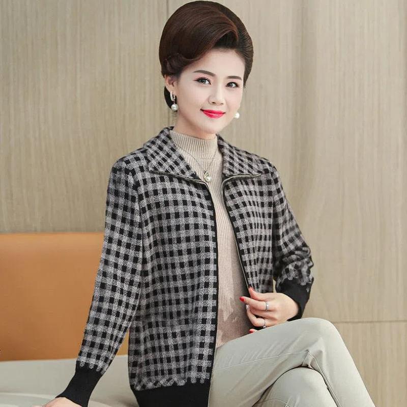 Осенне-зимняя модная куртка с отложным воротником и длинным рукавом для женщин, уличный клетчатый принт, кардиган на молнии, элегантные толстые топы L серый
Осенне-зимняя модная куртка с отложным воротником и длинным рукавом для женщин, уличный клетчатый принт, кардиган на молнии, элегантные толстые топы L серый