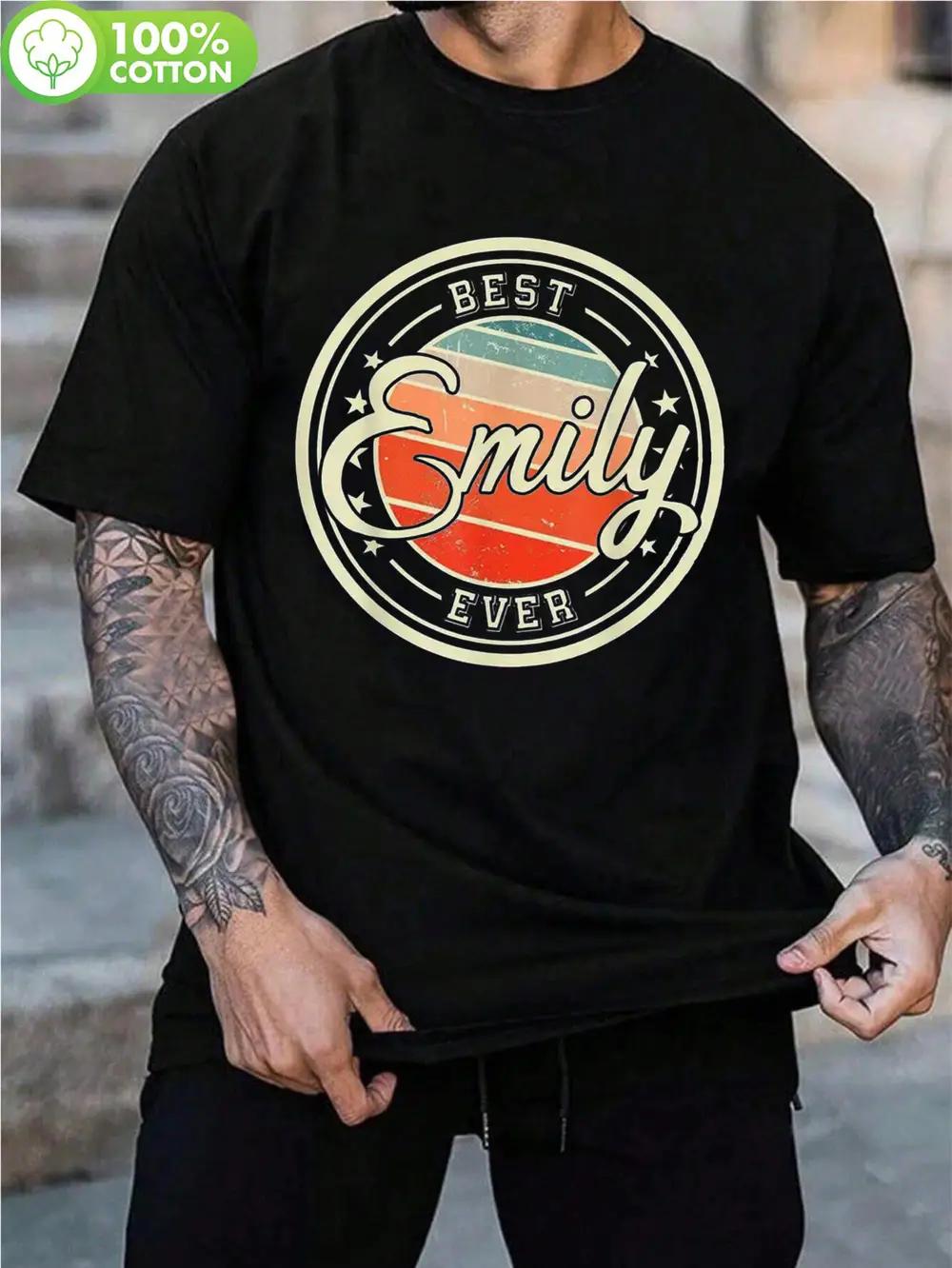 Best Emily Ever Retro Badge Print Cotton T-shirt - 100% Cotton Round Neck Short Sleeve S
Best Emily Ever Retro Badge Print Cotton T-shirt - 100% Cotton Round Neck Short Sleeve S