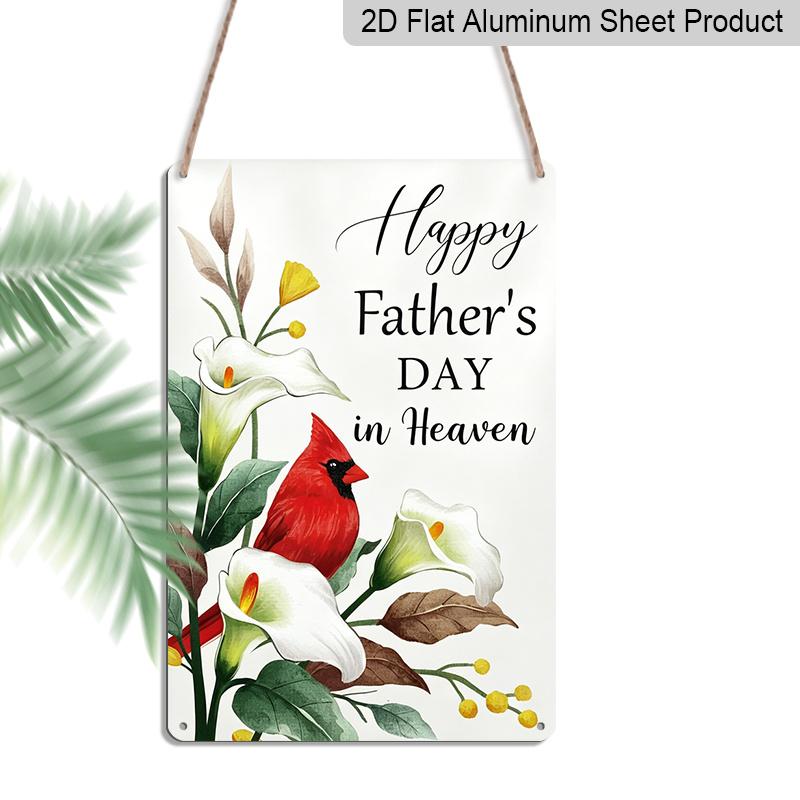 2D Flat, 1pc Memorial Red Cardinal & Calla Lily Metal Wall Art Sign Happy Father s Day in Heaven - 8*12 Inch Aluminium Rustic Home Decor, Sympathy 20*30cm
2D Flat, 1pc Memorial Red Cardinal & Calla Lily Metal Wall Art Sign Happy Father s Day in Heaven - 8*12 Inch Aluminium Rustic Home Decor, Sympathy 20*30cm