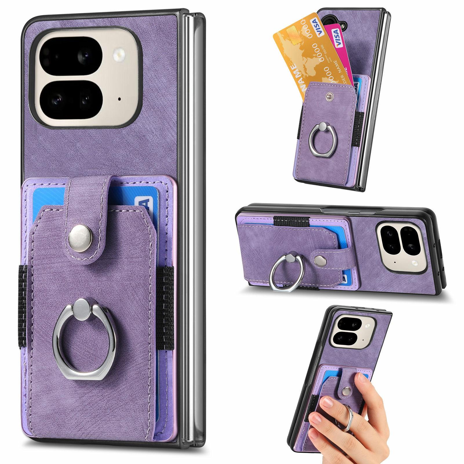 For Google Pixel 9 Pro Fold 5G Case Kickstand Leather+PC Non-Slip Protective Cover Card Slots Purple
For Google Pixel 9 Pro Fold 5G Case Kickstand Leather+PC Non-Slip Protective Cover Card Slots Purple