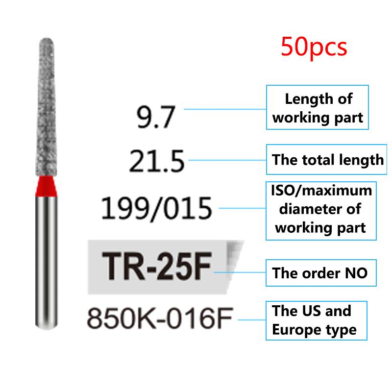 50Pcs/Bag Dental Diamond Burs Drill Fg 1.6Mm Bur For High Speed Handpiece Denspay Dental Bur Polishing Whitening Lab Material
50Pcs/Bag Dental Diamond Burs Drill Fg 1.6Mm Bur For High Speed Handpiece Denspay Dental Bur Polishing Whitening Lab Material