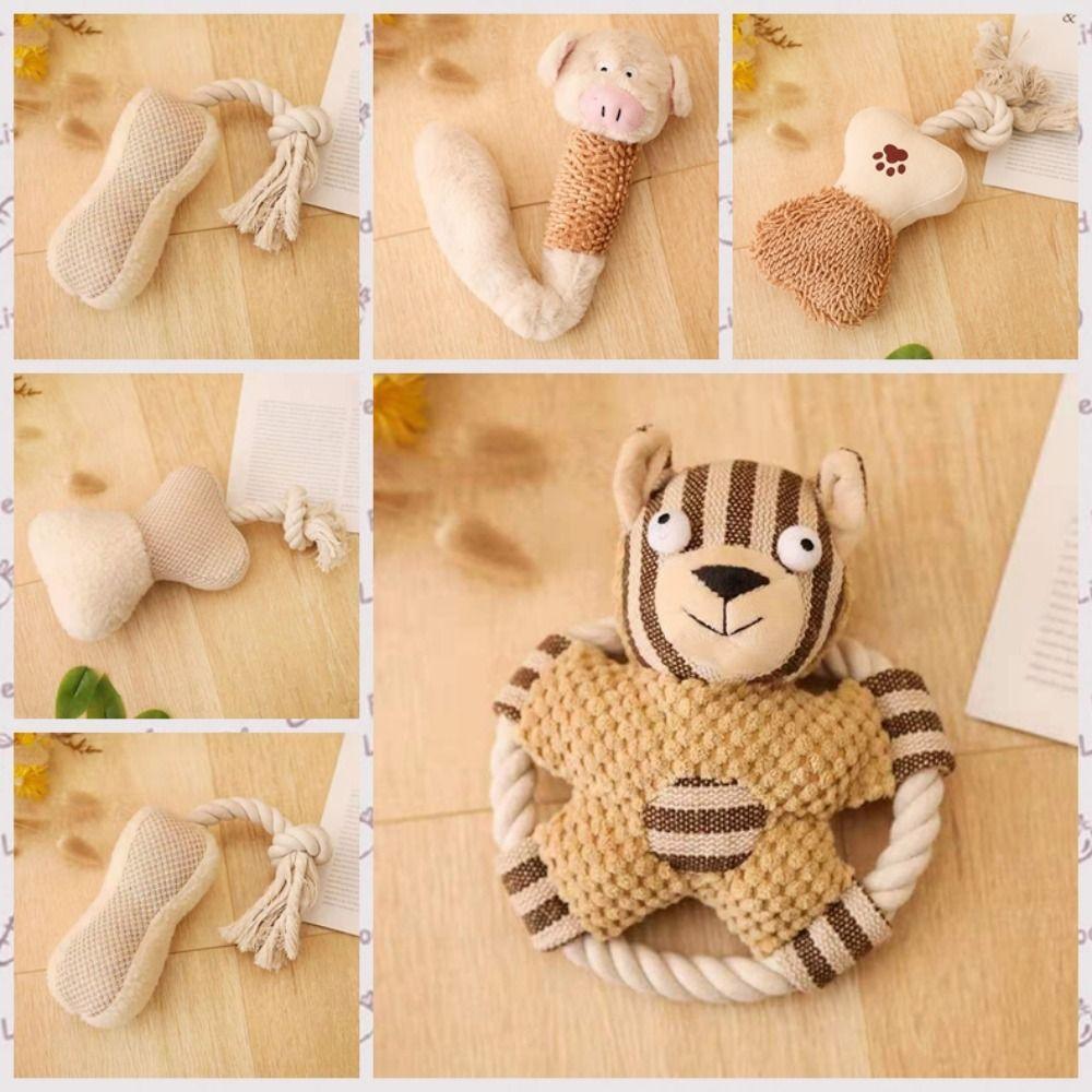 Игрушка для домашних животных в форме свиньи/собаки из хлопковой веревки, устойчивая к укусам, пищащая игрушка для чистки зубов
Игрушка для домашних животных в форме свиньи/собаки из хлопковой веревки, устойчивая к укусам, пищащая игрушка для чистки зубов