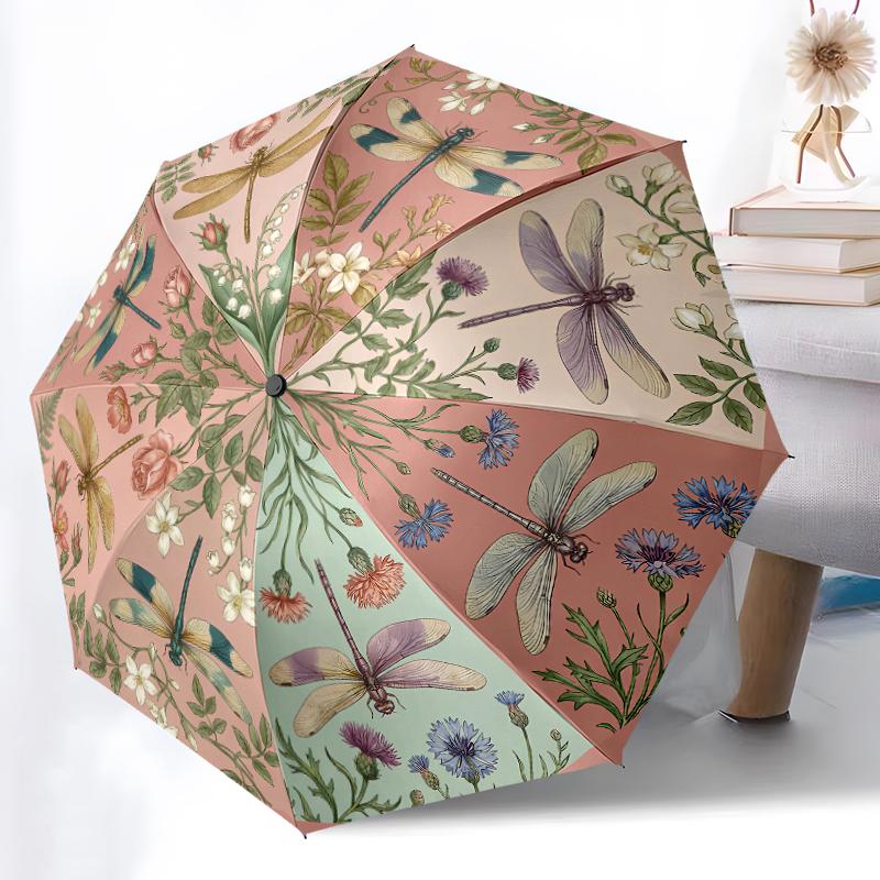 1pc Sturdy 8-Bone Auto Umbrella, Delicate Dragonflies Animals Umbrella, Digital Printed, Foldable Umbrella for On-the-Go Outdoor Use
1pc Sturdy 8-Bone Auto Umbrella, Delicate Dragonflies Animals Umbrella, Digital Printed, Foldable Umbrella for On-the-Go Outdoor Use