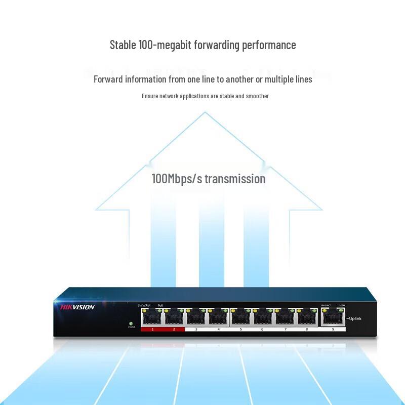 HIKVISION 9-Port 100Mbps PoE Switch
HIKVISION 9-Port 100Mbps PoE Switch