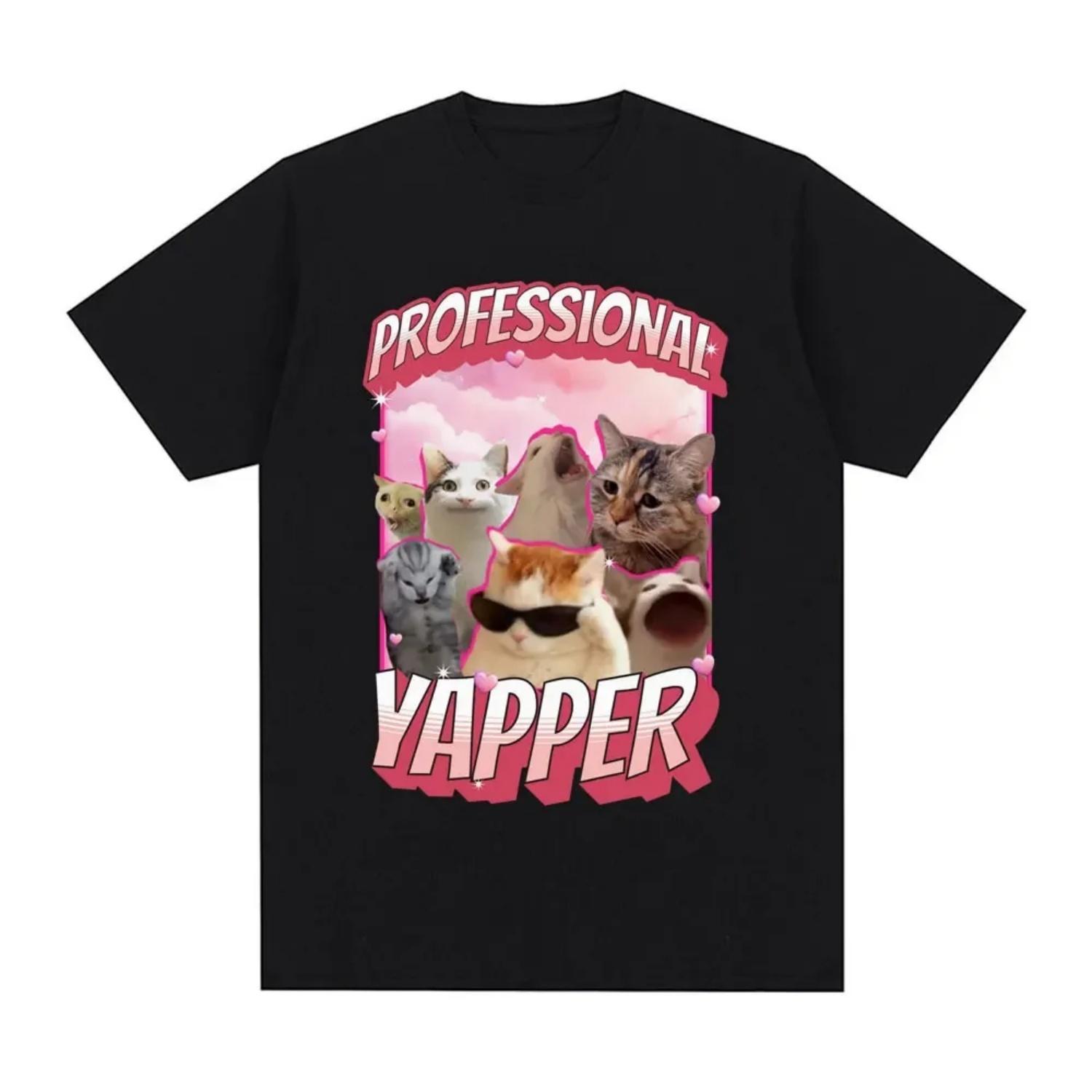 Funny Professional Yapper Meme Cat Pattern Tshirt s Fashion Retro Short sleeved Tshirt Casual Comfortable T-shirt S чёрный
Funny Professional Yapper Meme Cat Pattern Tshirt s Fashion Retro Short sleeved Tshirt Casual Comfortable T-shirt S чёрный