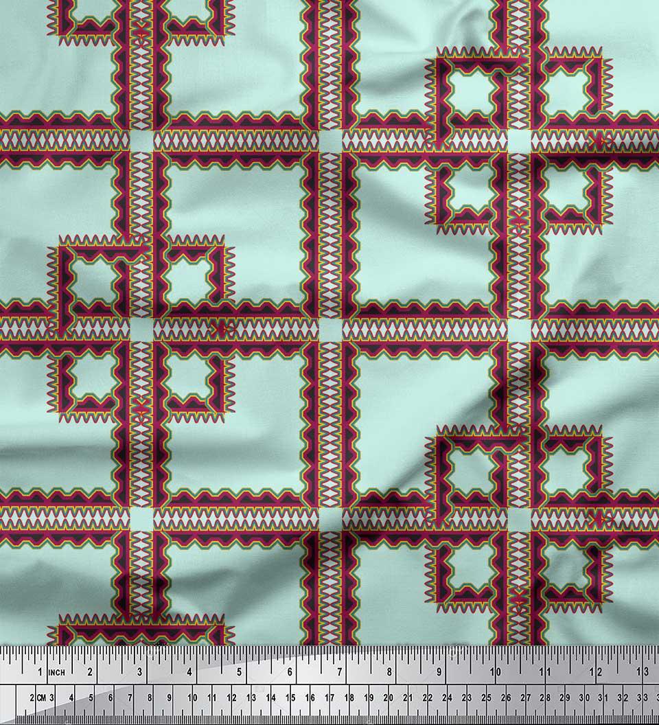 Тканина Soimoi Blue Japan Crepe Satin Квадратна швейна тканина з геометричним принтом, метр 42 дюйма 42 Inch Wide - Poly Crepe зелений
Тканина Soimoi Blue Japan Crepe Satin Квадратна швейна тканина з геометричним принтом, метр 42 дюйма 42 Inch Wide - Poly Crepe зелений