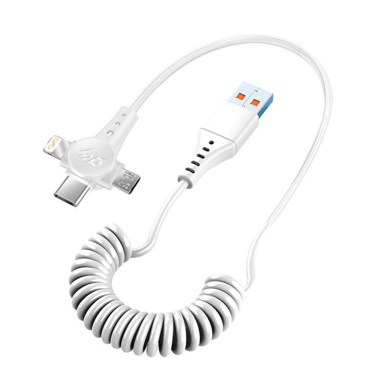 Висувний кабель 3-в-1 для Android типу C зі швидкою зарядкою 6 А spring cross, 1.5 meters, 1 to 3
Висувний кабель 3-в-1 для Android типу C зі швидкою зарядкою 6 А spring cross, 1.5 meters, 1 to 3