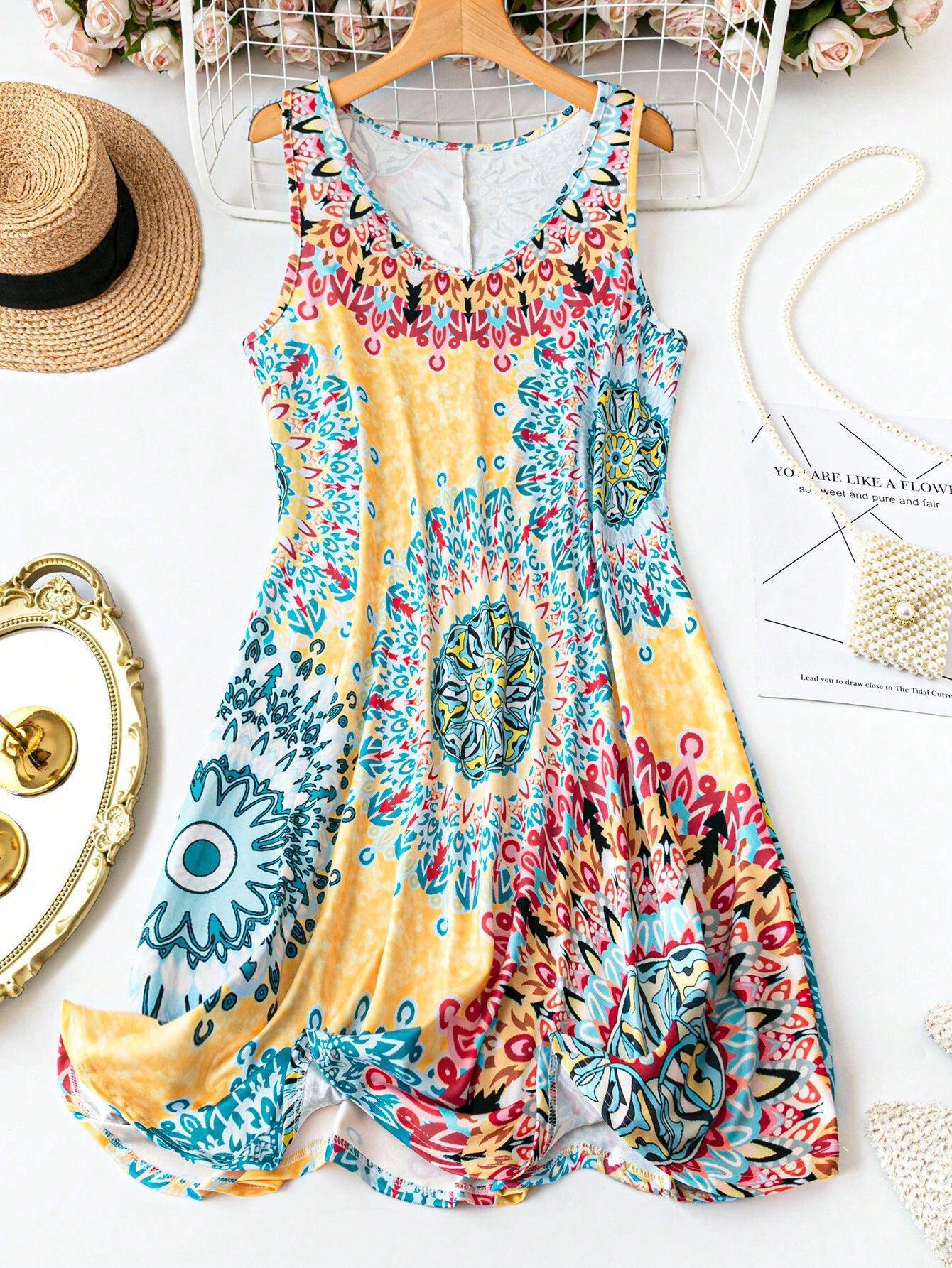 Women s Plus Size Summer Sleeveless V-Neck Casual Midi Dress – Comfortable and Sexy with Print 5XL жёлтый
Women s Plus Size Summer Sleeveless V-Neck Casual Midi Dress – Comfortable and Sexy with Print 5XL жёлтый