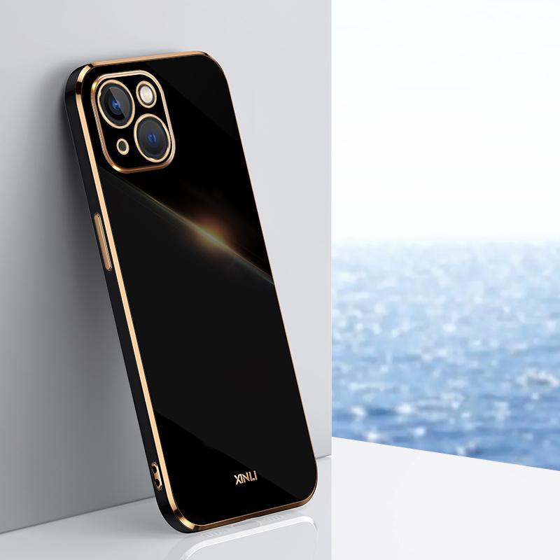 XINLI For iPhone 14 Plus Electroplating Golden Edge Phone Cover Flexible TPU Anti-scratch Case White
XINLI For iPhone 14 Plus Electroplating Golden Edge Phone Cover Flexible TPU Anti-scratch Case White