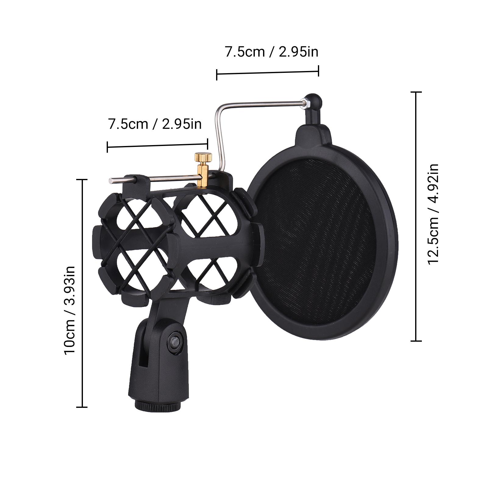 Plastic Microphone Shock Mount Anti vibration Mic Holder Stand with Pop Filter Universal Screw Adapter for Diameter 2cm чёрный
Plastic Microphone Shock Mount Anti vibration Mic Holder Stand with Pop Filter Universal Screw Adapter for Diameter 2cm чёрный