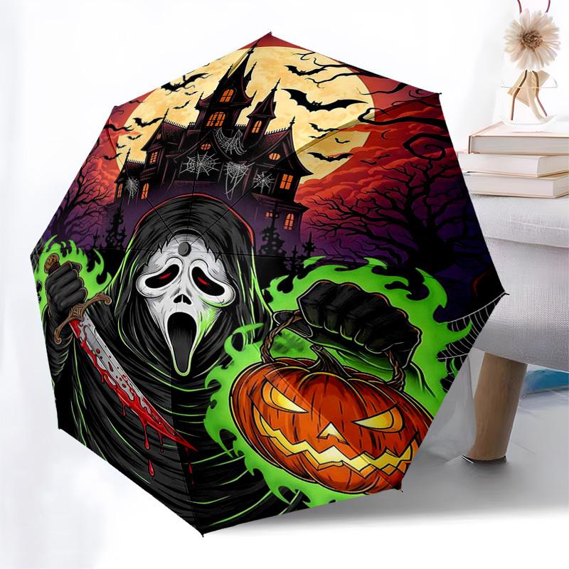 1pc Scream Mask with Bloody Knife and Pumpkin Halloween Costume Accessory, Automatic Opening Umbrella, Portable Folding Design, 8-Bone Iron Frame Outd
1pc Scream Mask with Bloody Knife and Pumpkin Halloween Costume Accessory, Automatic Opening Umbrella, Portable Folding Design, 8-Bone Iron Frame Outd