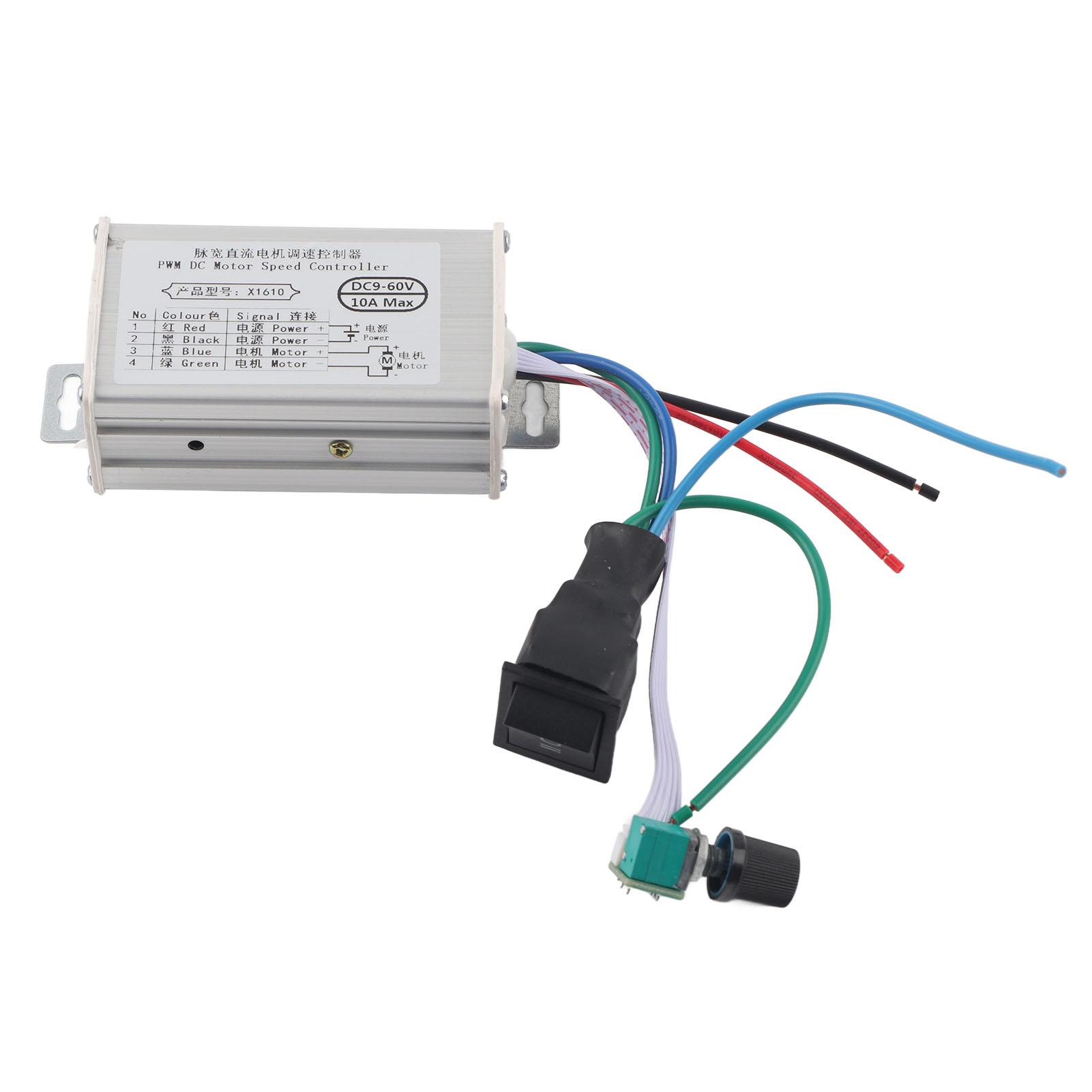 DC Motor Speed Controller 10A CWCCW Motor Speed Regulator 9~60V PWM ControllerDC960V 
DC Motor Speed Controller 10A CWCCW Motor Speed Regulator 9~60V PWM ControllerDC960V