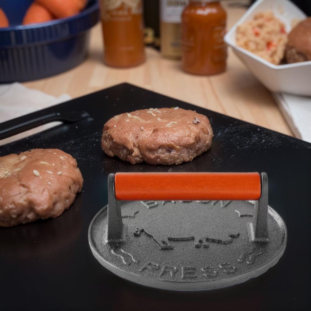 Cast Iron Burger Press Hamburger Patties Meat Masher Circular Meat Press Mold Non-Stick for Deli Meats Kitchen Accessories
Cast Iron Burger Press Hamburger Patties Meat Masher Circular Meat Press Mold Non-Stick for Deli Meats Kitchen Accessories