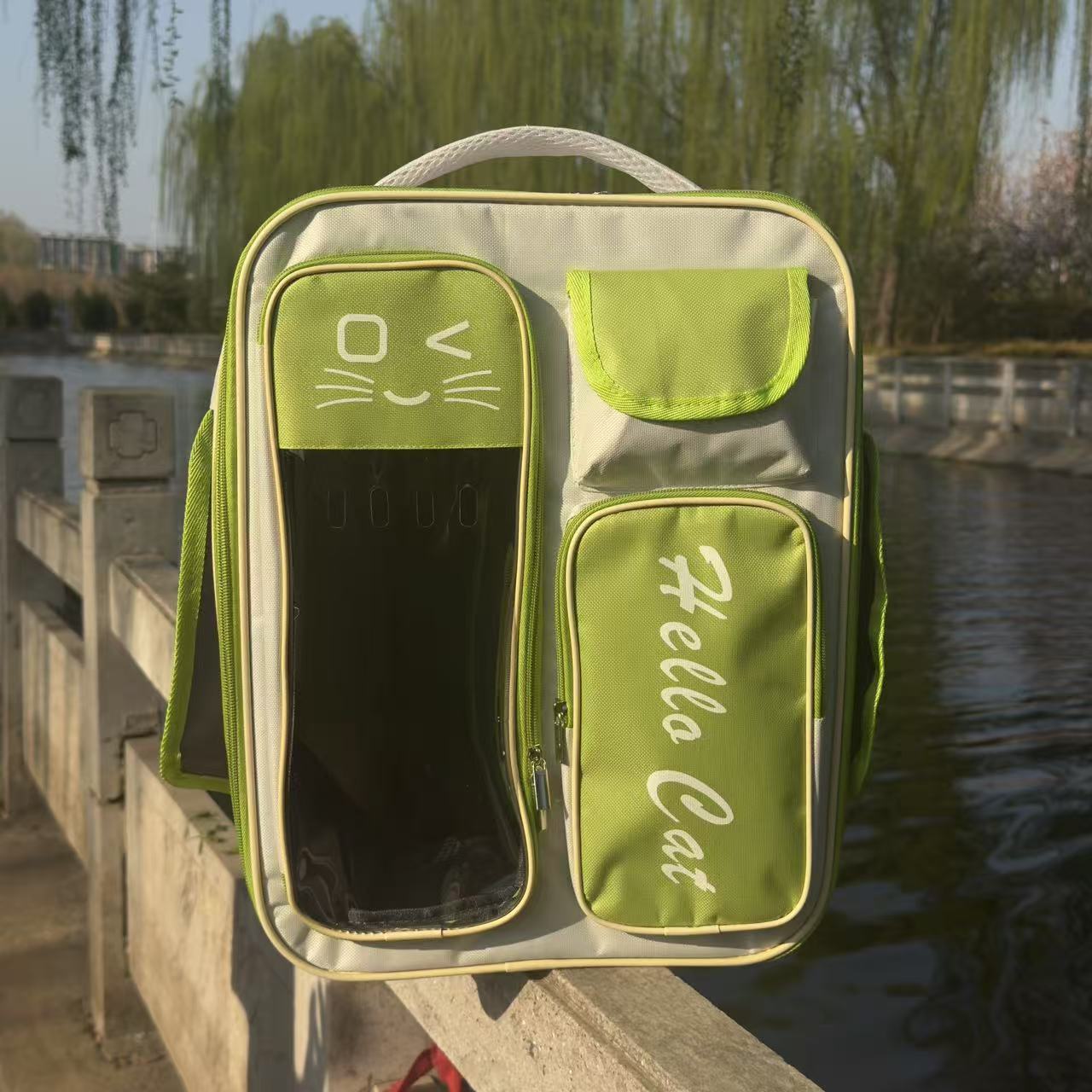 Cat backpack outing schoolbag double-shoulder pet bag cat for travel dog and cat supplies transparent large-capacity portab світло-зелений колір
Cat backpack outing schoolbag double-shoulder pet bag cat for travel dog and cat supplies transparent large-capacity portab світло-зелений колір