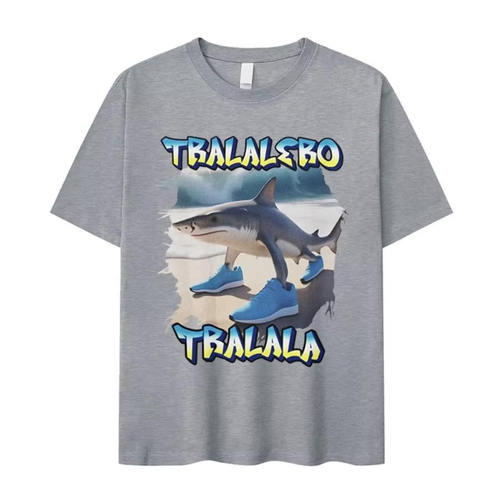 Tralero Tralala Funny Shark Meme Print T Shirt Mens Fashion High Quality Cotton Tshirts Women Summer ONeck Short Sleeve Top L
Tralero Tralala Funny Shark Meme Print T Shirt Mens Fashion High Quality Cotton Tshirts Women Summer ONeck Short Sleeve Top L