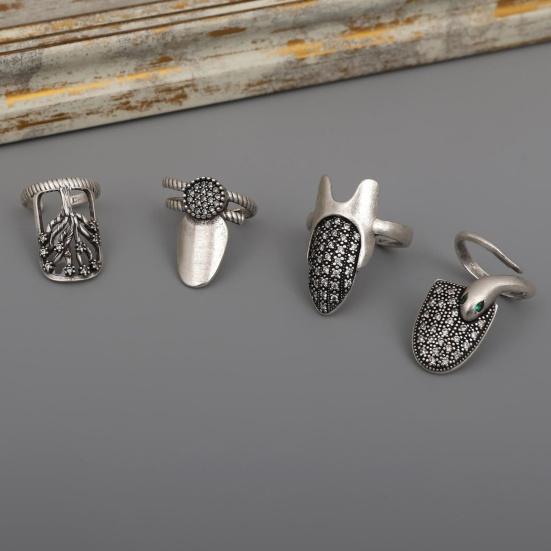 4Pcs Boho Adjustable Nail Ring Set Fashion Fingertip Rings Reusable Nails Ring Kit for Nail Art Wedding Party срібний
4Pcs Boho Adjustable Nail Ring Set Fashion Fingertip Rings Reusable Nails Ring Kit for Nail Art Wedding Party срібний