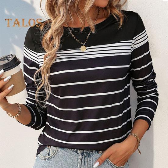 Женская футболка с круглым вырезом и длинным рукавом, свободная футболка с полосатым принтом, мягкий эластичный свитер, топы на каждый день S чёрный
Женская футболка с круглым вырезом и длинным рукавом, свободная футболка с полосатым принтом, мягкий эластичный свитер, топы на каждый день S чёрный