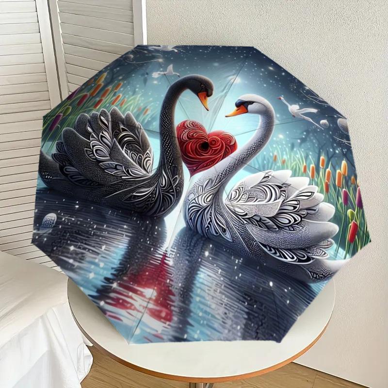 1pc Love Swans Heart Reflection Water Umbrella with Plastic Handle,Suitable for All Seasons Home Travel Outdoor UmbrellaDD594
1pc Love Swans Heart Reflection Water Umbrella with Plastic Handle,Suitable for All Seasons Home Travel Outdoor UmbrellaDD594