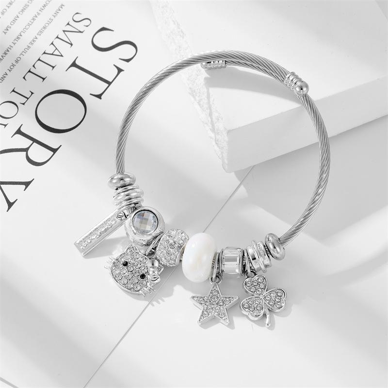 Luxury Crystal Bead Bracelet Best Friend Gift Stainless Steel Bangle Delicate Jewelry
Luxury Crystal Bead Bracelet Best Friend Gift Stainless Steel Bangle Delicate Jewelry