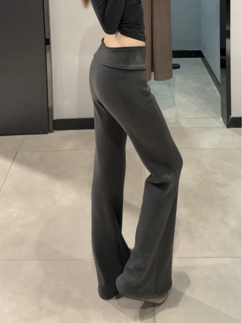 Gray High-Waisted Micro-Flare Velvet Sports Yoga Pants for Petite Women - Slimming, Thickened, Hip-Lifting, Autumn/Winter Casual Wear XL Warm/Design/Loose Fit
Gray High-Waisted Micro-Flare Velvet Sports Yoga Pants for Petite Women - Slimming, Thickened, Hip-Lifting, Autumn/Winter Casual Wear XL Warm/Design/Loose Fit