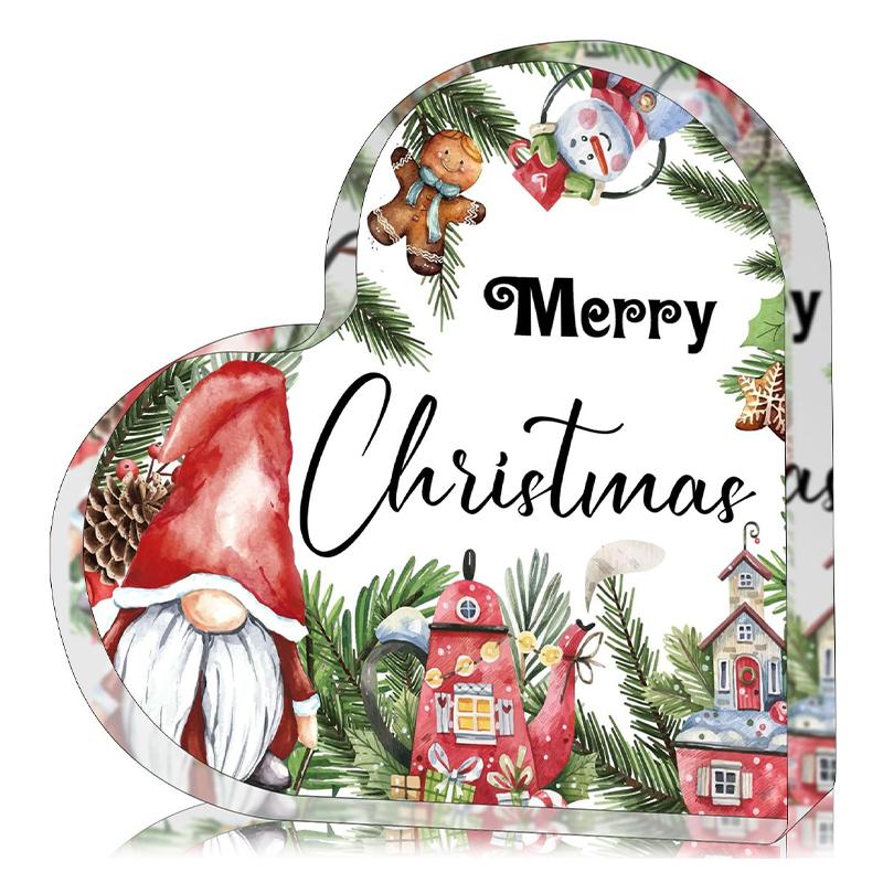 Christmas Atmosphere Heart Acrylic Ornament Desktop Decoration Transparent Stand one size
Christmas Atmosphere Heart Acrylic Ornament Desktop Decoration Transparent Stand one size