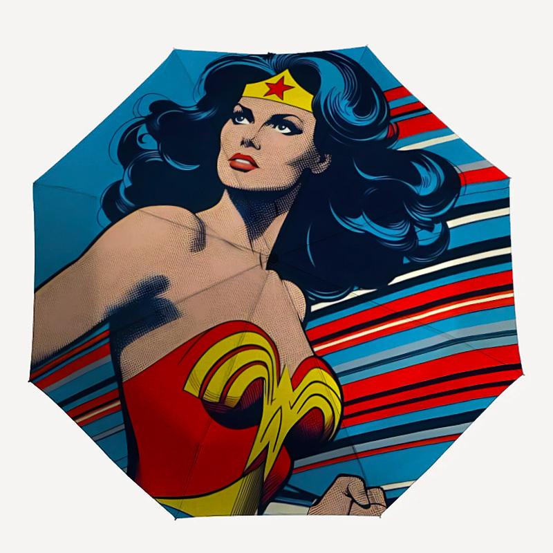 1pc Wonder Woman, Superhero Automatic Folding Umbrella - Compact 8-Rib Design, Durable Plastic & Iron, Lightweight for Outdoor Daily Use21112
1pc Wonder Woman, Superhero Automatic Folding Umbrella - Compact 8-Rib Design, Durable Plastic & Iron, Lightweight for Outdoor Daily Use21112