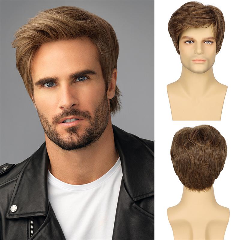 Synthetic Men Wig Hair Replacement Natural Wig with Bangs White Goodman Costume Halloween Party Businessman коричневий
Synthetic Men Wig Hair Replacement Natural Wig with Bangs White Goodman Costume Halloween Party Businessman коричневий