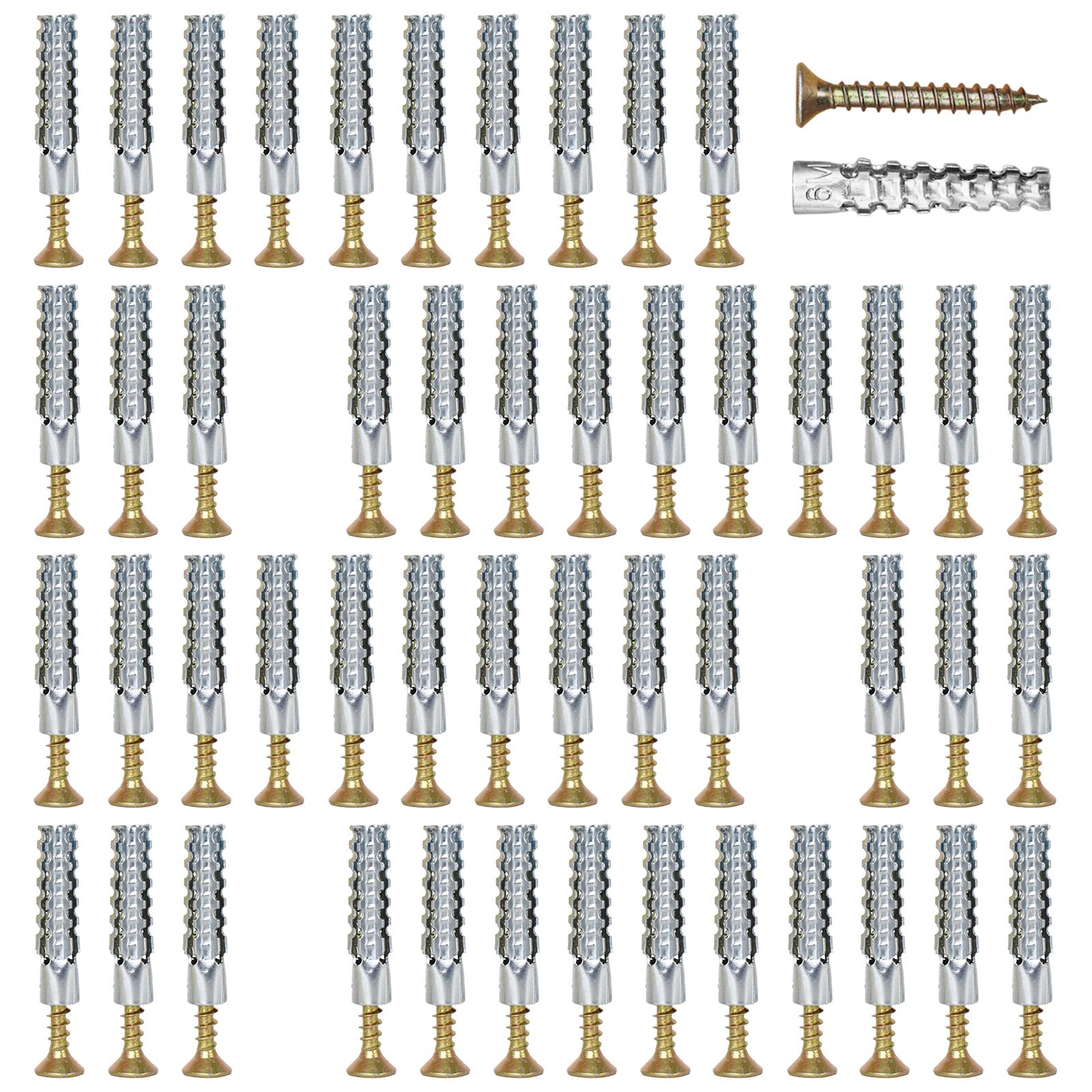 50Pcs Carbon Steel Expansion Screws Concrete Wall Anchors Expansion Bolt Fastener Pipe Drilling Plug Easy to Use 6MM
50Pcs Carbon Steel Expansion Screws Concrete Wall Anchors Expansion Bolt Fastener Pipe Drilling Plug Easy to Use 6MM