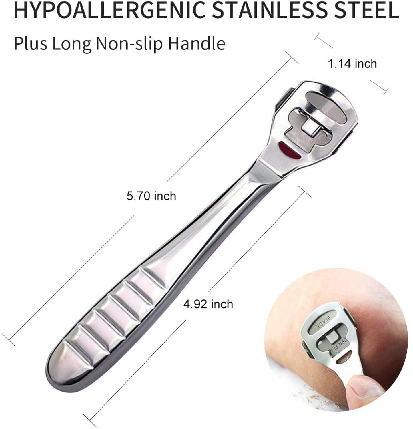 Foot Callus Shaver Heel Hard Skin Remover Hand Feet Pedicure Razor Tool Shavers Stainless Steel Handle 10 Blades Foot Care Tools
Foot Callus Shaver Heel Hard Skin Remover Hand Feet Pedicure Razor Tool Shavers Stainless Steel Handle 10 Blades Foot Care Tools