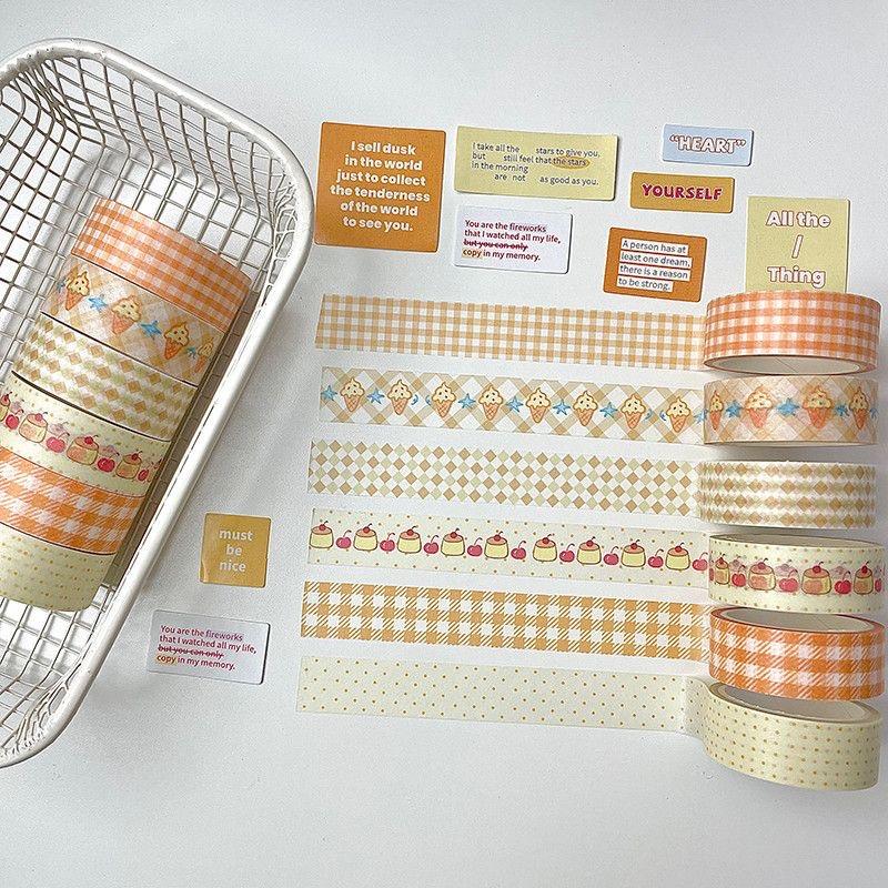 MINKYS 6pcs/lot Basic Blue/Orange Color Grid Style Decorative Tape Cute Cartoon Creative Washi Tape School Stationery
MINKYS 6pcs/lot Basic Blue/Orange Color Grid Style Decorative Tape Cute Cartoon Creative Washi Tape School Stationery