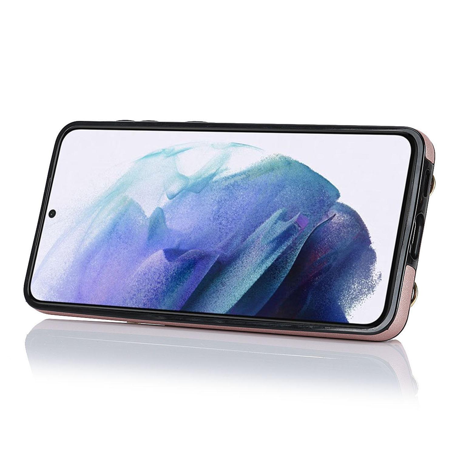 For Samsung Galaxy S21+ 5G Zipper Wallet Ring Kickstand Case PU Leather Coated TPU Phone Cover Rose Gold
For Samsung Galaxy S21+ 5G Zipper Wallet Ring Kickstand Case PU Leather Coated TPU Phone Cover Rose Gold