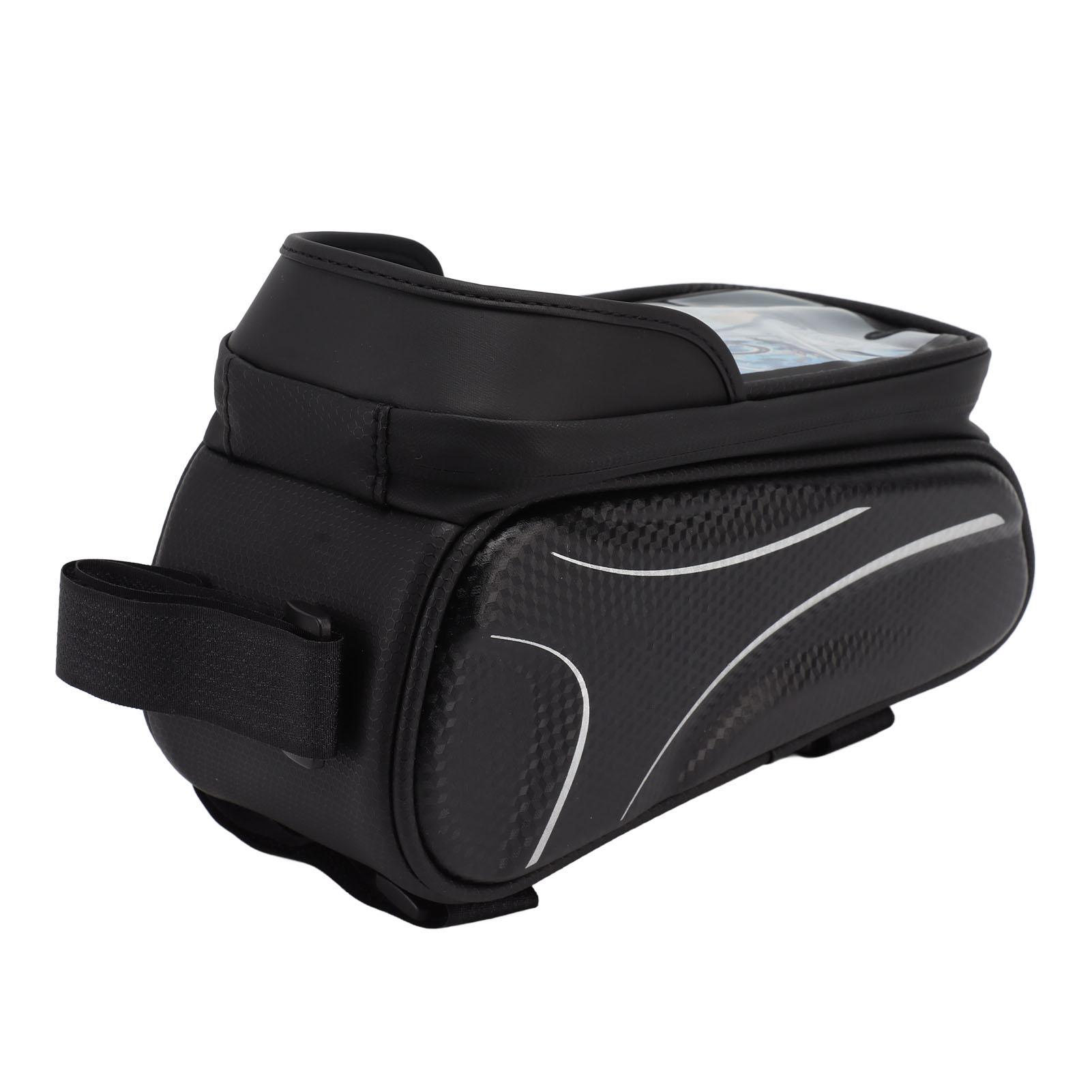 Bike Phone Mount Bag Large Capacity Waterproof Carbon Pattern PU Fabric Front Frame Bag for Cycling
Bike Phone Mount Bag Large Capacity Waterproof Carbon Pattern PU Fabric Front Frame Bag for Cycling
