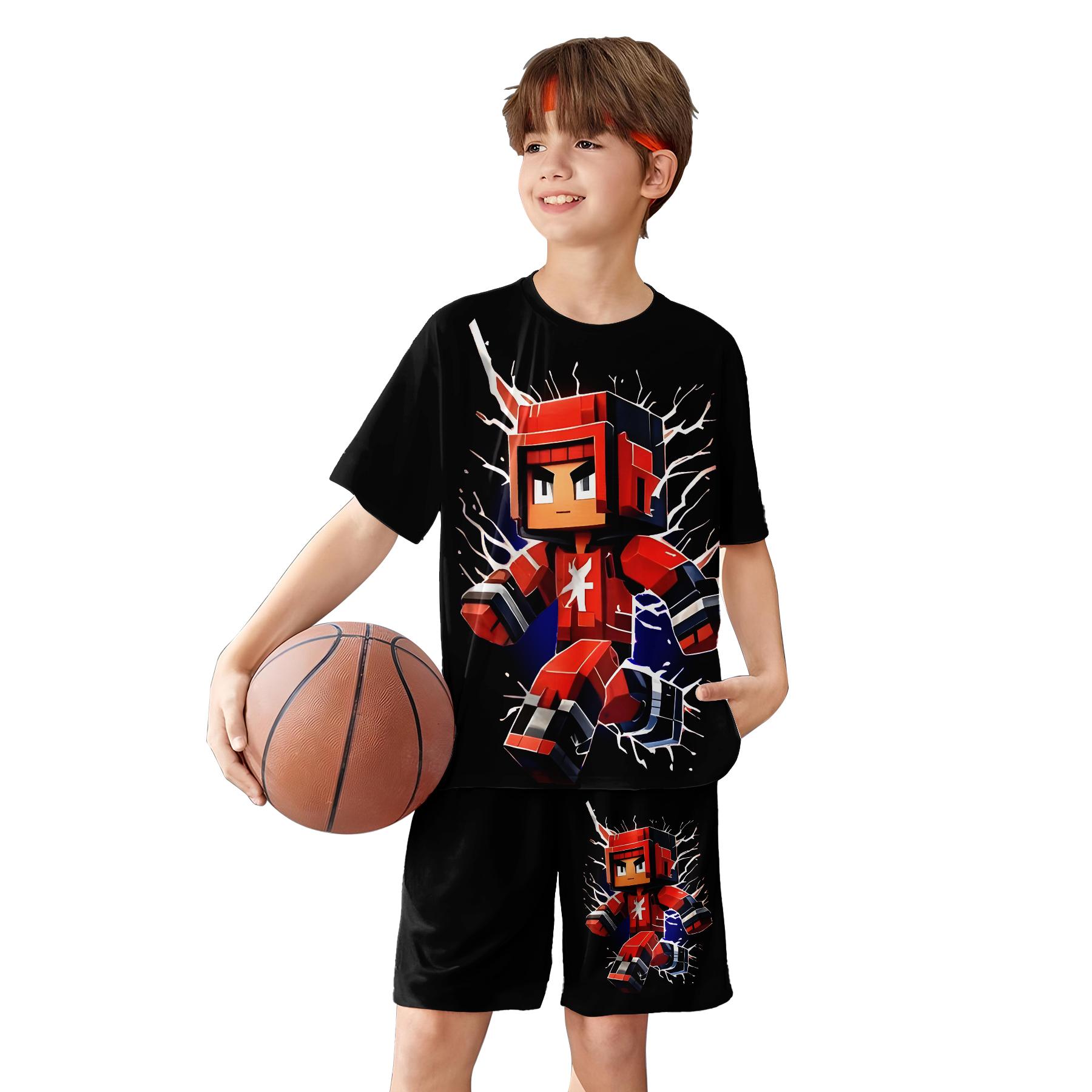 Boys 3d Printed Game Player T-Shirts Suits - Vibrant Pixel Game Design, Children Clothing Sets, Baby 5-6Y
Boys 3d Printed Game Player T-Shirts Suits - Vibrant Pixel Game Design, Children Clothing Sets, Baby 5-6Y