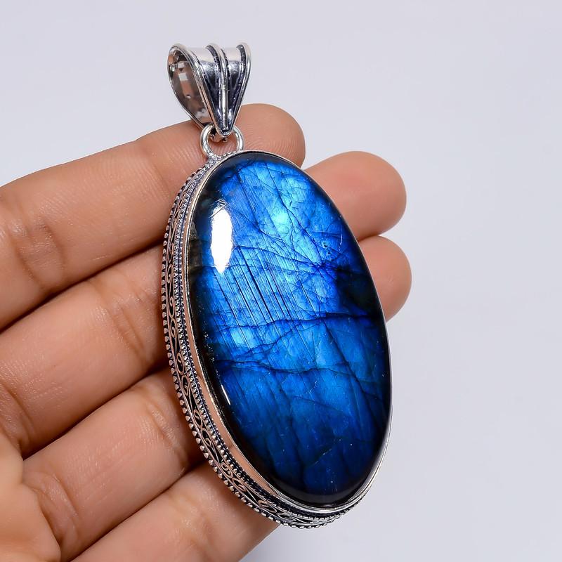 Excellent Top Grade Qualite 100% Natural Blue Labradorite Oval Shape Vintage Style Handmade Jewelry 925 Steling Silver Pendant 2.8 WSJ-4830 2.8
Excellent Top Grade Qualite 100% Natural Blue Labradorite Oval Shape Vintage Style Handmade Jewelry 925 Steling Silver Pendant 2.8 WSJ-4830 2.8