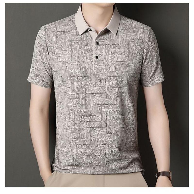 Mens Herringbone Texture Polo Shirt Short Sleeve Turn Down Collar Button Placket Casual Business Top M
Mens Herringbone Texture Polo Shirt Short Sleeve Turn Down Collar Button Placket Casual Business Top M