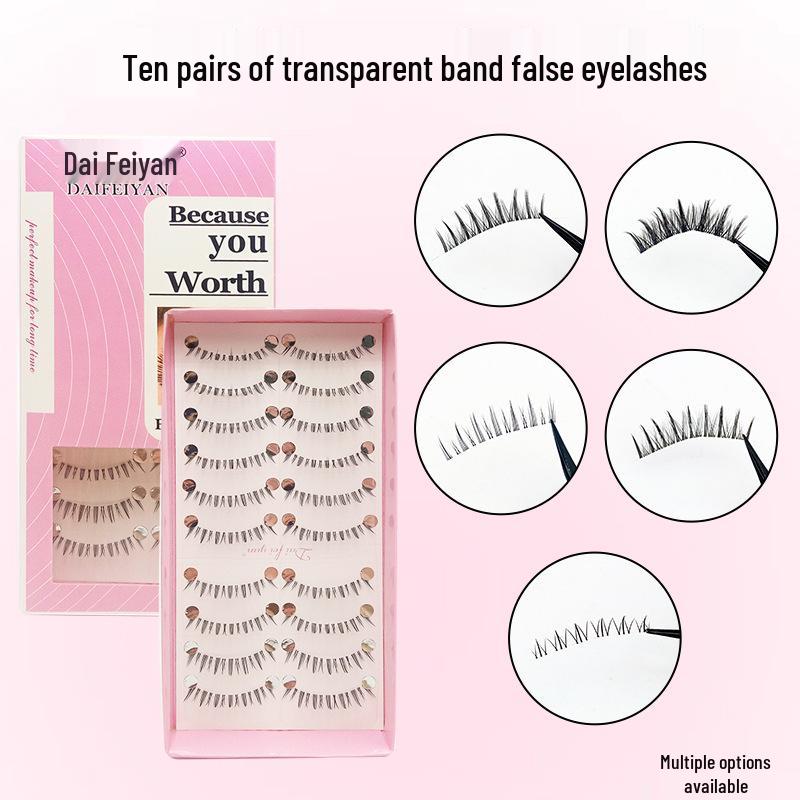 Ten Pack Transparent Band 3D False Eyelashes: Soft, Natural, and Comfortable for Bridal and Makeup Artists
Ten Pack Transparent Band 3D False Eyelashes: Soft, Natural, and Comfortable for Bridal and Makeup Artists