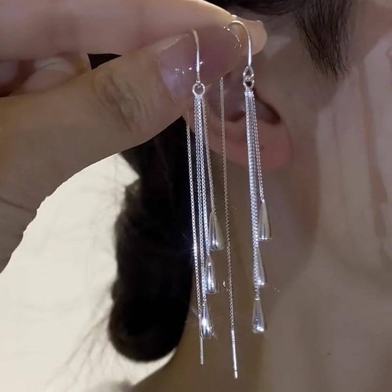 Vintage Gold Color Long Tassel Dangle Earrings For Women Glossy Sequins Water Drop Zircon Hanging Earring Wedding Zircon Gifts
Vintage Gold Color Long Tassel Dangle Earrings For Women Glossy Sequins Water Drop Zircon Hanging Earring Wedding Zircon Gifts