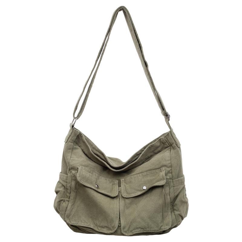 Tote Bag Tooling Style Shoulder Crossbody Bag Large Capacity Canvas Bag For Students зелений
Tote Bag Tooling Style Shoulder Crossbody Bag Large Capacity Canvas Bag For Students зелений