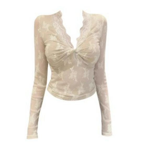Women s Lace V-Neck Long-Sleeve Top - Spring/Autumn, Slim-Fit, Stylish, Sexy Base Layer Small абрикосовый/кремовый
Women s Lace V-Neck Long-Sleeve Top - Spring/Autumn, Slim-Fit, Stylish, Sexy Base Layer Small абрикосовый/кремовый