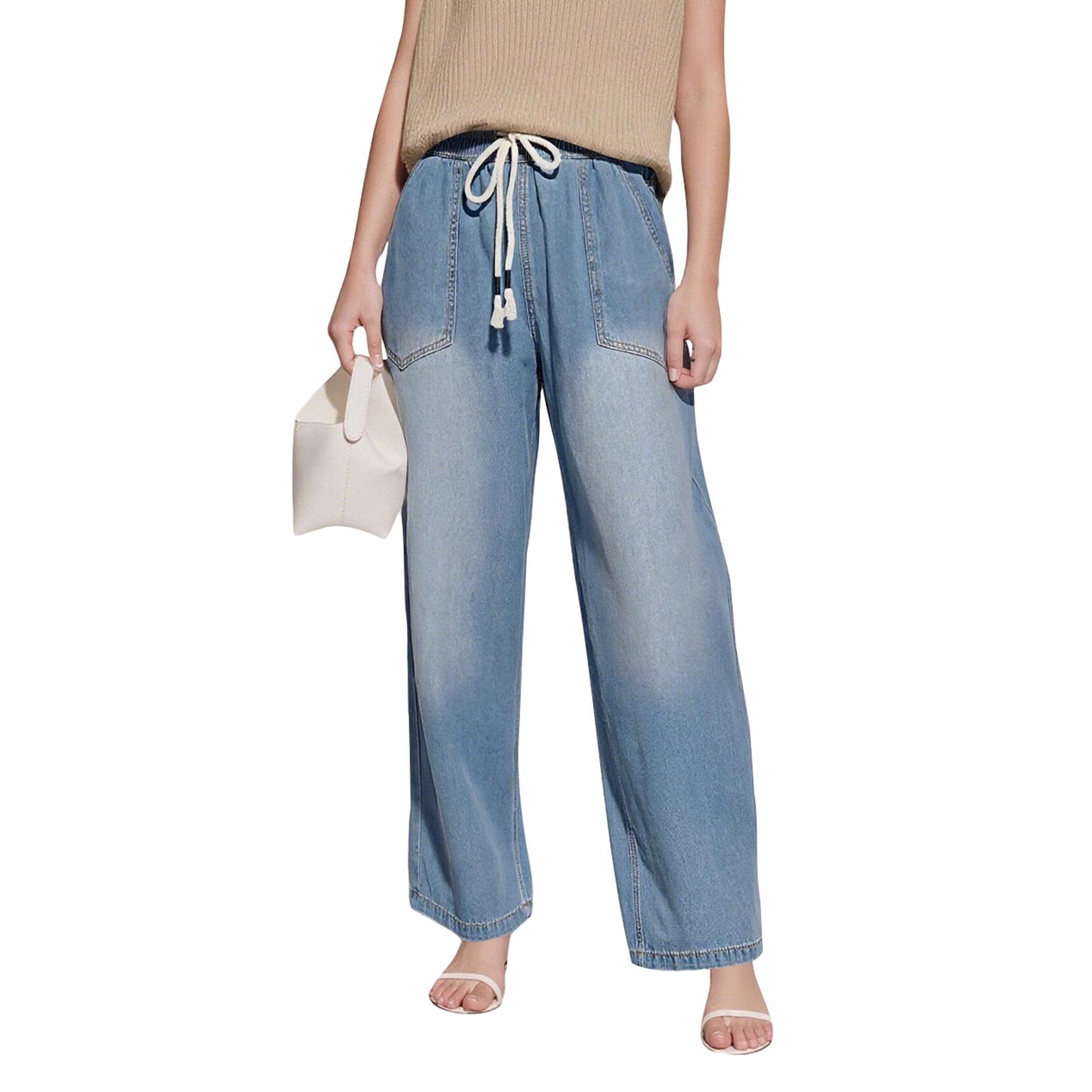 Women s Elastic Waist Loose Denim Wide-leg Pants M
Women s Elastic Waist Loose Denim Wide-leg Pants M
