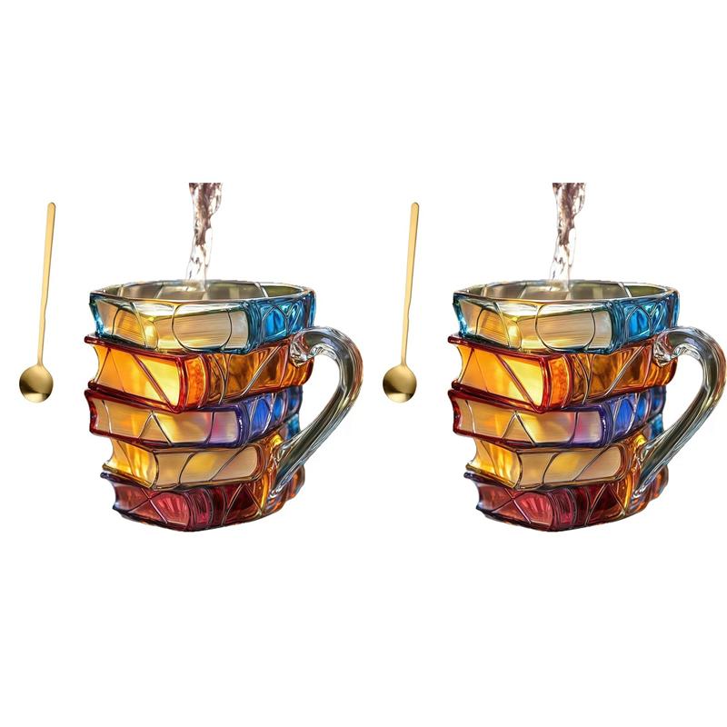 2X 3D Painted Book Coffee Mug -Book-Shaped Cup,11Oz Glass Coffee Cupshaped Cup For Book Lovers,Readers,Librarians
2X 3D Painted Book Coffee Mug -Book-Shaped Cup,11Oz Glass Coffee Cupshaped Cup For Book Lovers,Readers,Librarians
