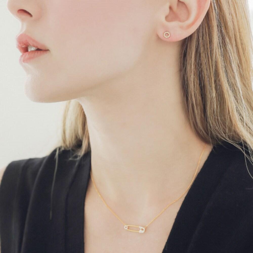 N01009R Silver Clothespin Necklace Silver
N01009R Silver Clothespin Necklace Silver