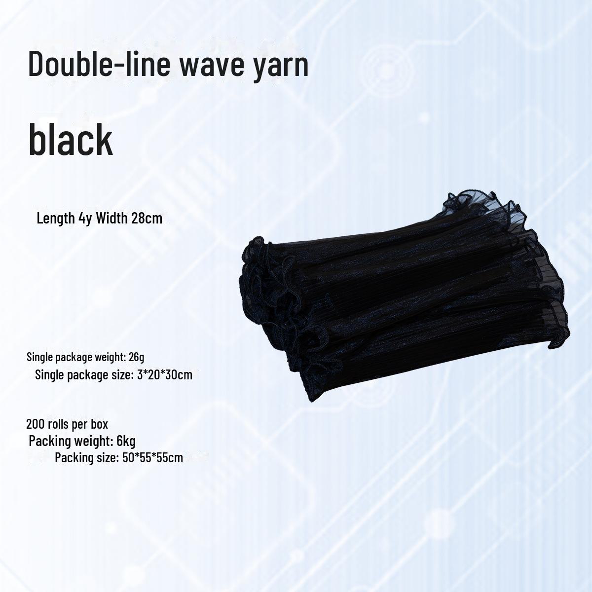 Плісирована сітка з хвилястої пряжі для обгортання троянд - упаковка до Дня святого Валентина double-edged wave yarn чорний
Плісирована сітка з хвилястої пряжі для обгортання троянд - упаковка до Дня святого Валентина double-edged wave yarn чорний