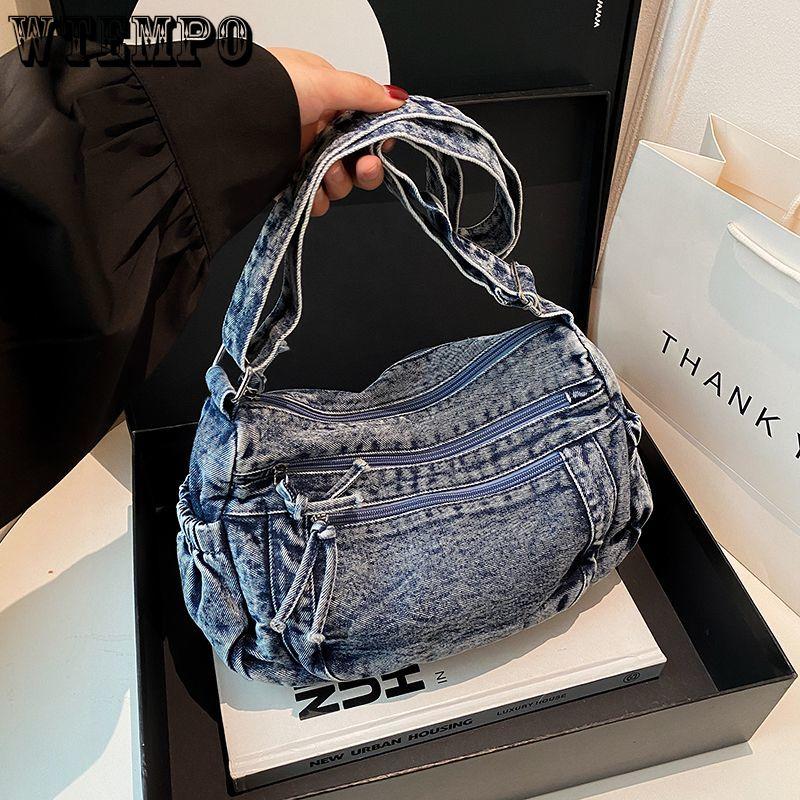 Single Shoulder Crossbody Bag Denim Retro Simple Casual Bag Large Capacity Versatile Bag for Women синій
Single Shoulder Crossbody Bag Denim Retro Simple Casual Bag Large Capacity Versatile Bag for Women синій