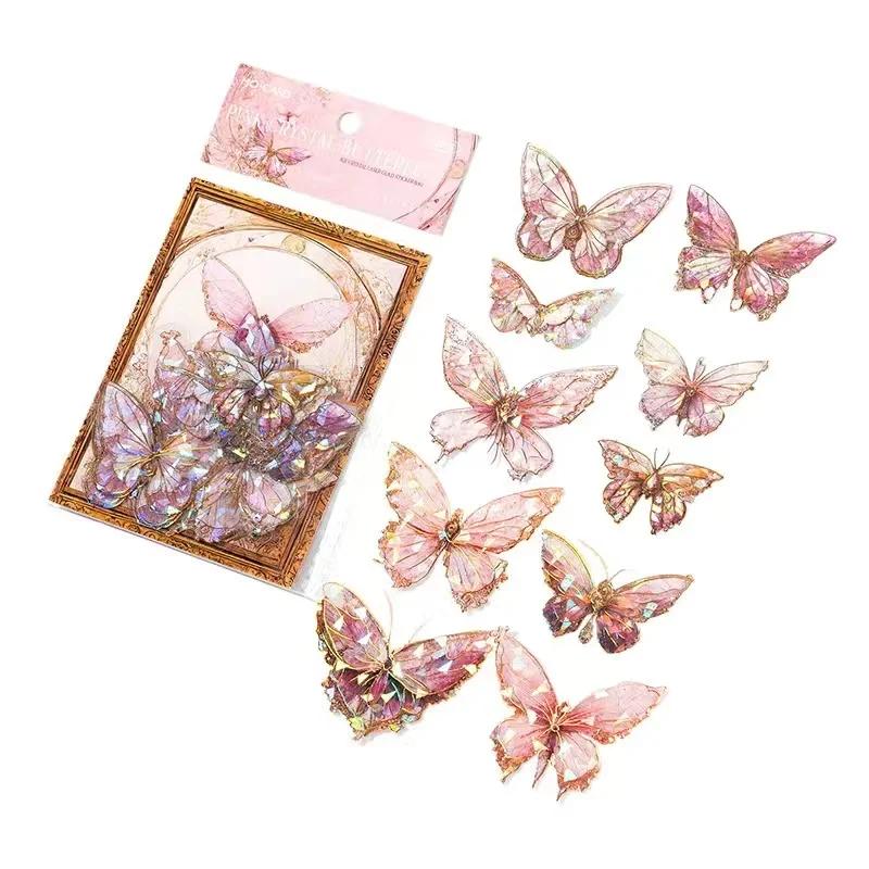 3D Holographic Butterfly Stickers 20Pcs Ice Crystals Shiny Butterflies Pet Stickers Retro Diy Handbook Scrapbooking Label Diary Set
3D Holographic Butterfly Stickers 20Pcs Ice Crystals Shiny Butterflies Pet Stickers Retro Diy Handbook Scrapbooking Label Diary Set